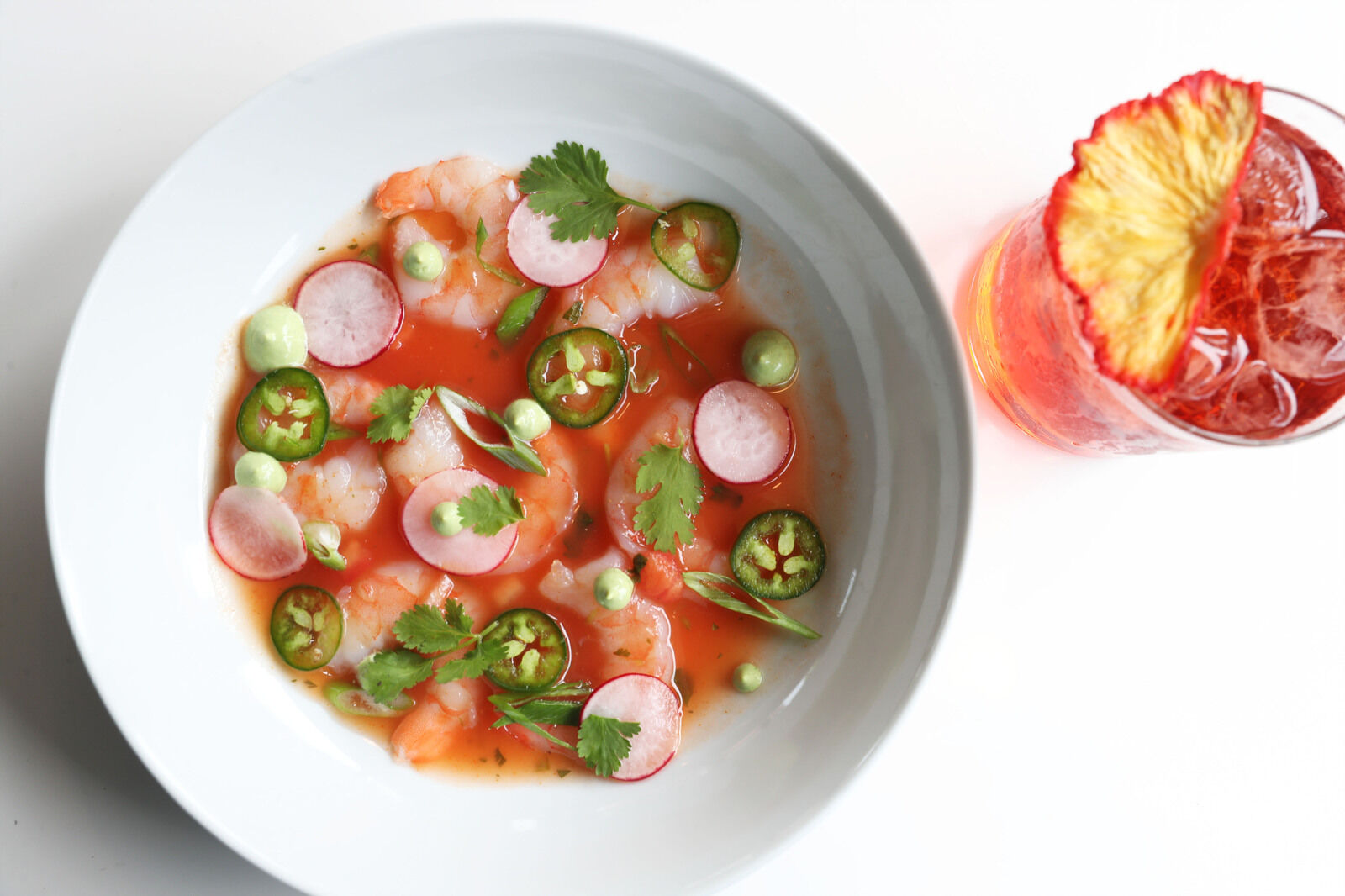 Acapulco shrimp ceviche at Caza Azul